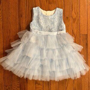 Formal Little Girl’s Blue Dress/Size 90/ Size 2